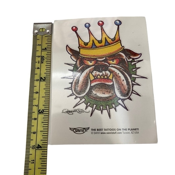 Ed Hardy Temporary Tattoos Bulldog King/ Octopus and Skull - Picture 6 of 9